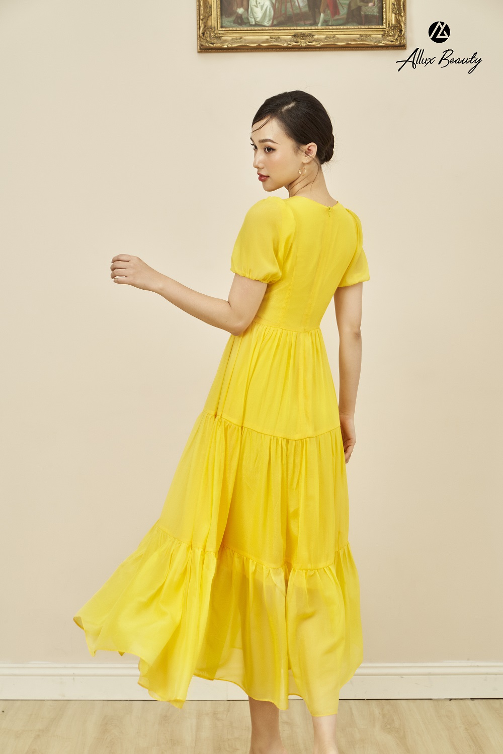 Váy hai dây vàng bản to có túi sườn cá tính phong cách Hàn Quốc , đầm , maxi  vàng đi biển by YANSOO - Tìm Voucher