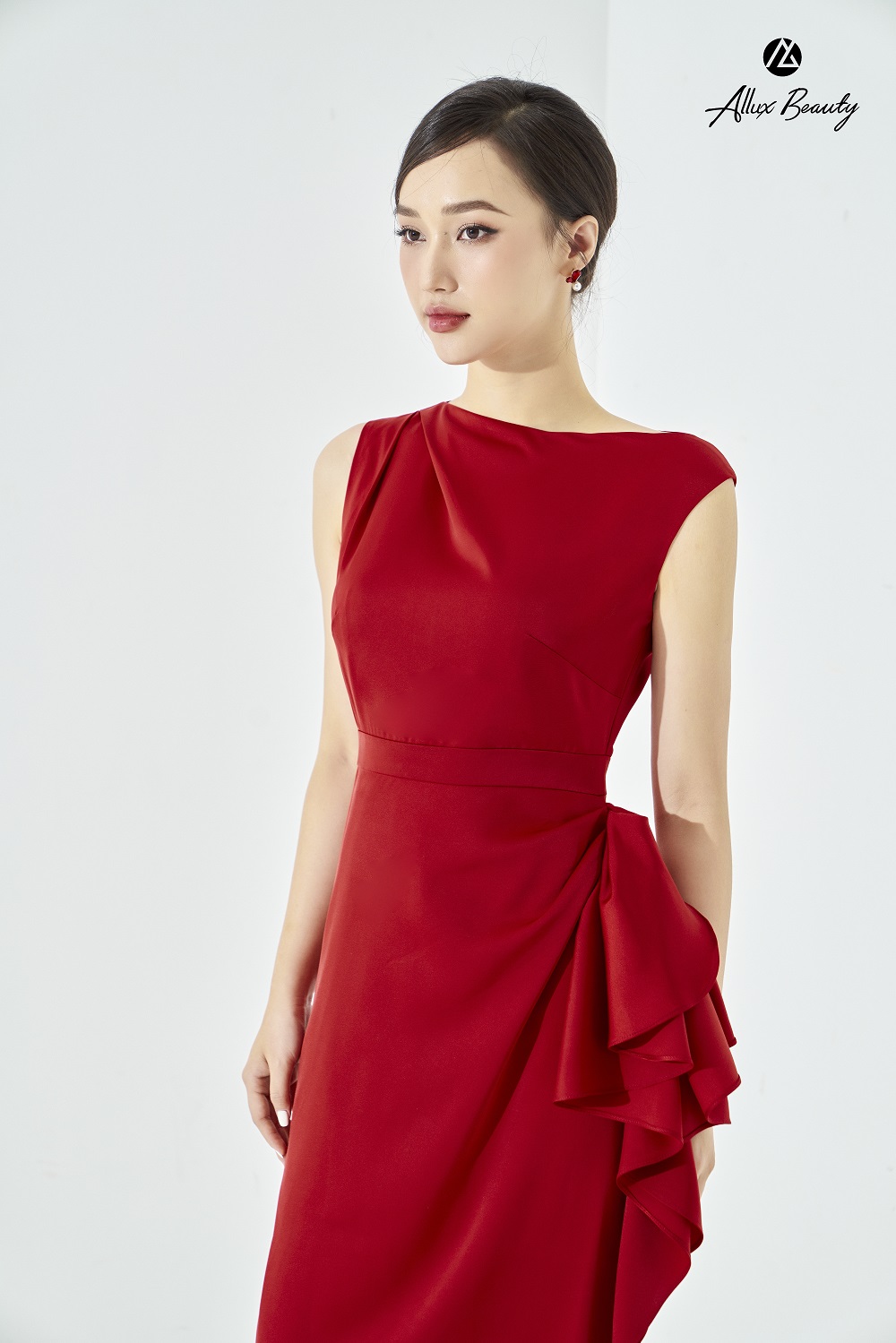 Đầm suông lệch vai loang màu KK162-16 | Thời trang công sở K&K Fashion